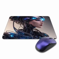 Коврик для мыши 22х18см Киберпанк девушка киборг KMP305