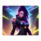 Коврик для мыши 22х18см Киберпанк девушка KMP314