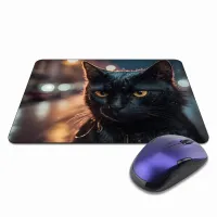 Коврик для мыши 22х18см Черная кошка KMP367