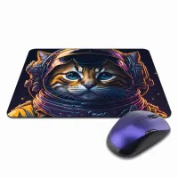 Коврик для мыши 22х18см Кот в скафандре KMP376