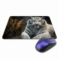Коврик для мыши 22х18см Белый тигр KMP391