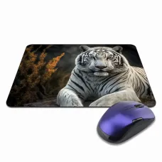Коврик для мыши 22х18см Белый тигр KMP391