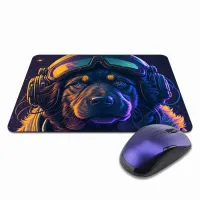 Коврик для мыши 22х18см Собака в шлеме KMP402