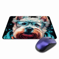 Коврик для мыши 22х18см Собака терьер в очках KMP407
