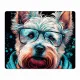 Коврик для мыши 22х18см Собака терьер в очках KMP407