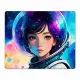 Коврик для мыши 22х18см Аниме девушка космонавт KMP539