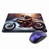 Коврик для мыши 22х18см Мотоциклист KMP550