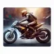 Коврик для мыши 22х18см Мотоциклист KMP550