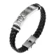 Кожаный рунический браслет Мужская слава BSKR1-003
