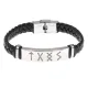 Кожаный рунический браслет Мужская слава BSKR1-003