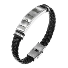 Кожаный рунический браслет Избавление от зависимости BSKR1-004