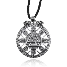 Амулет Валькнут на шнурке, d.3,5см AC174