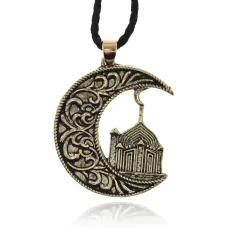 Амулет Мечеть и Полумесяц на шнурке, 3,5х3см AC176