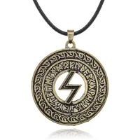 Амулет Соулу на шнурке, d.3,5см, цвет бронзовый AC192-B