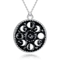 Кулон Фазы Луны на цепочке, d.20мм BJK346