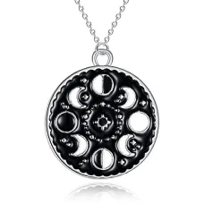 Кулон Фазы Луны на цепочке, d.20мм BJK346