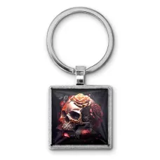 Брелок Череп и цветы BKG-0026