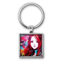 Брелок Аниме девушка граффити BKG-0125