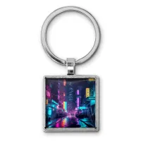 Брелок Киберпанк Неон Улица BKG-0153