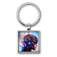 Брелок Киберпанк девушка BKG-0166