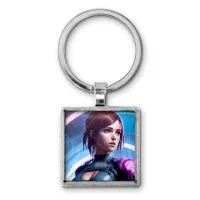 Брелок Киберпанк девушка BKG-0170