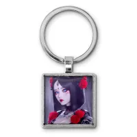 Брелок Киберпанк девушка киборг BKG-0173