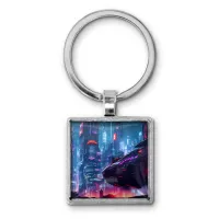 Брелок Киберпанк Город BKG-0183