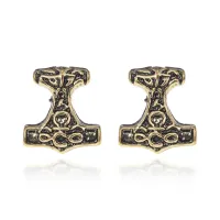 Серьги Молот Тора, 11х9х10мм SE203