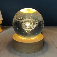 3D-светильник хрустальный шар Млечный Путь на подставке WS008-03