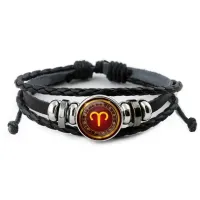 Кожаный браслет Знаки Зодиака - Овен BSK-0300