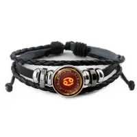 Кожаный браслет Знаки Зодиака - Рак BSK-0303