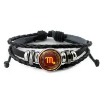 Кожаный браслет Знаки Зодиака - Скорпион BSK-0307