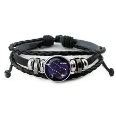 Кожаный браслет Знаки Зодиака - Близнецы BSK-0314