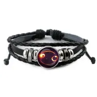 Кожаный браслет Знаки Зодиака - Рак BSK-0327