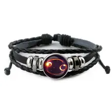 Кожаный браслет Знаки Зодиака - Рак BSK-0327