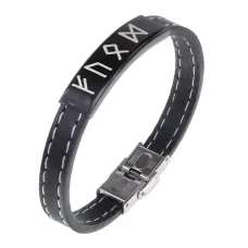 Кожаный рунический браслет Карьера и бизнес BSKR2-005