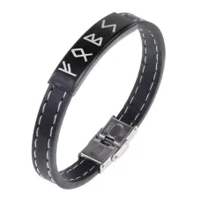 Кожаный рунический браслет Стабильный рост BSKR2-010