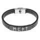 Кожаный рунический браслет Защита от энергетических вампиров BSKR2-023