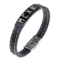 Кожаный рунический браслет Поиск настоящей любви BSKR2-024