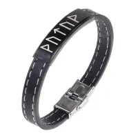 Кожаный рунический браслет Выход из депрессии BSKR2-031