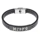 Кожаный рунический браслет Привлечение денег BSKR2-034