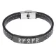 Кожаный рунический браслет Формула для обретения богатства BSKR2-043