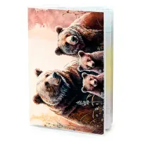 Обложка для паспорта ПВХ Семья медведей MOB160