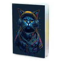 Обложка для паспорта ПВХ Кот в скафандре MOB246