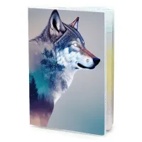 Обложка для паспорта ПВХ Волк MOB280