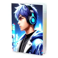 Обложка для паспорта ПВХ Аниме парень MOB288