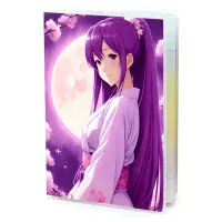 Обложка для паспорта ПВХ Аниме девушка в кимоно MOB302