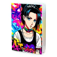 Обложка для паспорта ПВХ Аниме девушка граффити MOB314