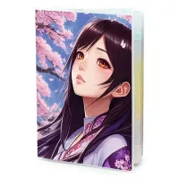 Обложка для паспорта ПВХ Аниме девушка и сакура MOB319