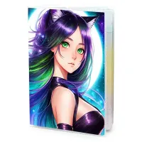 Обложка для паспорта ПВХ Аниме девушка неко MOB322